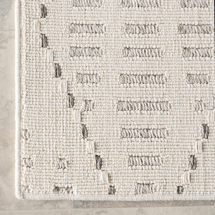 Maci Trellis Indoor Outdoor Area Rug 140x200 cm Cream