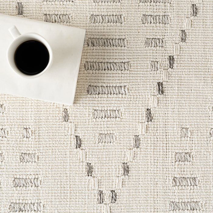 Maci Trellis Indoor Outdoor Area Rug 140x200 cm Cream