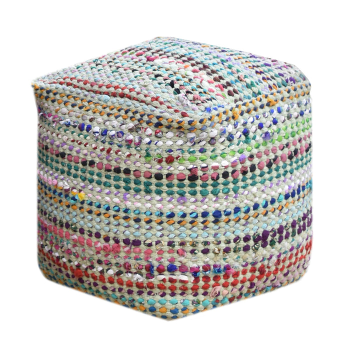 Madrid Pouf Handmade From Recycled Cotton Fabric