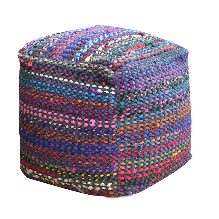 Madrid Pouf Handmade From Recycled Cotton Fabric