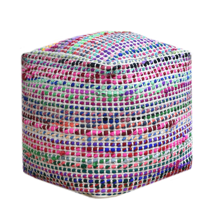 Madrid Pouf Handmade From Recycled Cotton Fabric