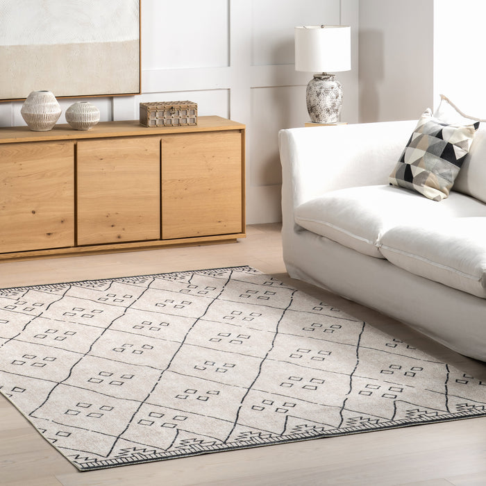 Magdalena Diamond Area Rug 160x230 cm Ivory