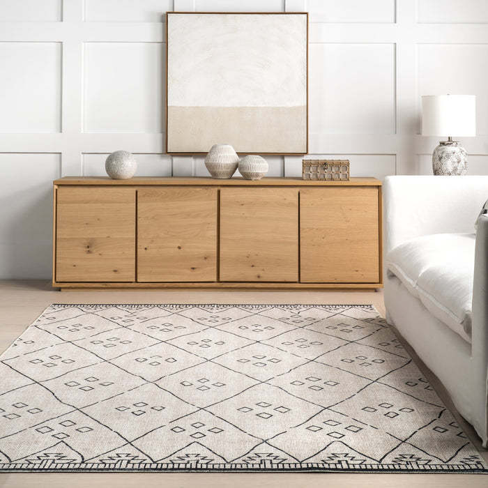 Magdalena Diamond Area Rug 160x230 cm Ivory