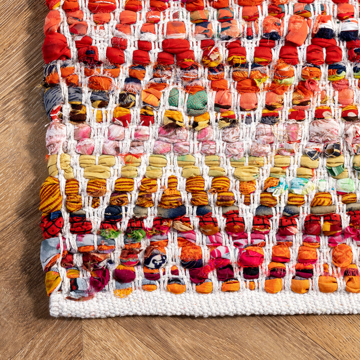 Magenta Chevron Area Rug 150x240 cm Hand-Woven Design