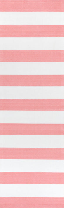 Magnolia Striped Rug for Indoor and Outdoor Use Pink 150x240 cm