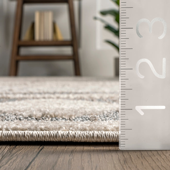 Maisie Grey Striped Area Rug 120x180 cm