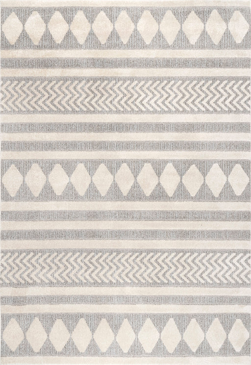 Maisie Grey Striped Area Rug 120x180 cm