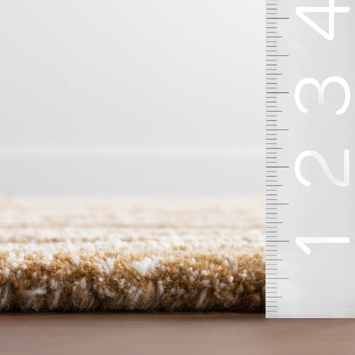 Mana Abstract Beige Wool Area Rug 152x244 cm