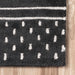 Mandia Charcoal Striped Wool Area Rug 160x230 cm