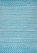 Tappeto Mandia in lana a righe Baby Blue 170x240 cm