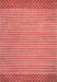 Mandia Wool Striped Area Rug in Brick Color
