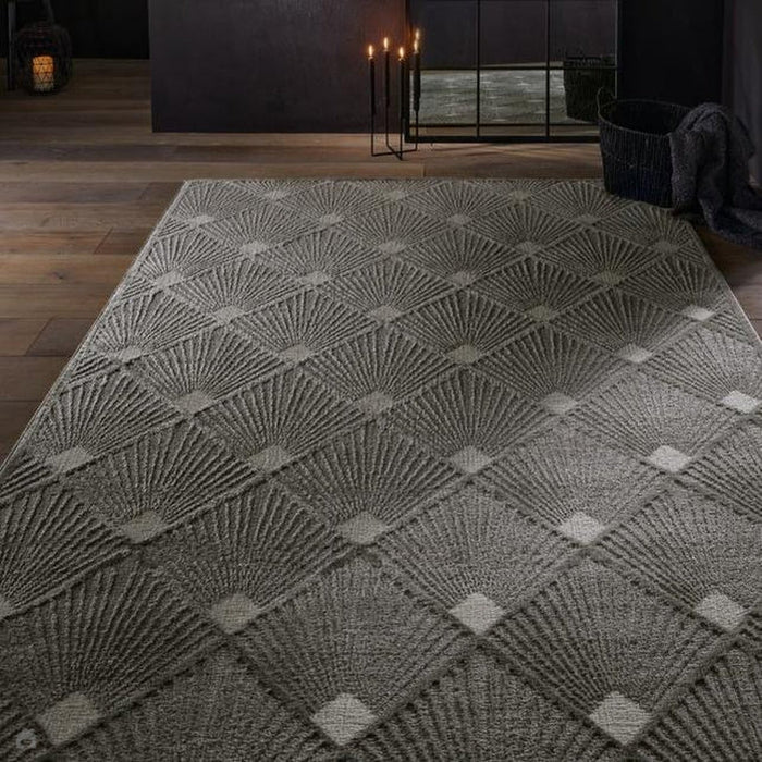 Tappeto moderno Manhattan Flatweave 1336 Y grigio