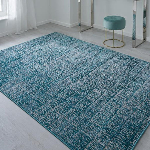 Tappeto verde acqua Manhattan Modern Flatweave 709 B