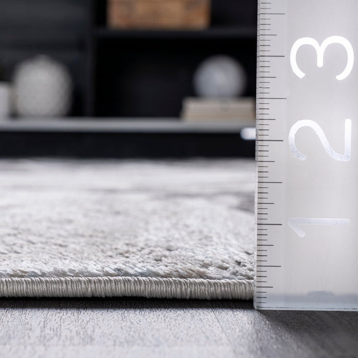 Marble Area Rug in Grey for Contemporary Home Decor