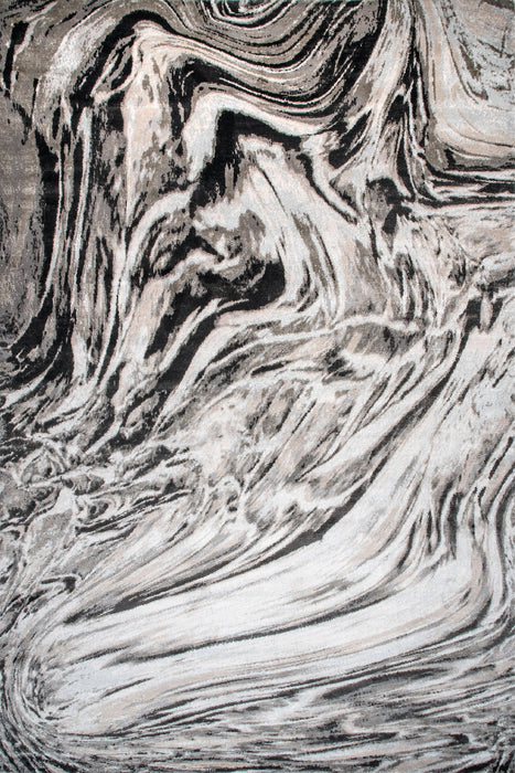 Marble Area Rug in Grey for Contemporary Home Decor