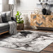 Maren Grey Abstract Marble Area Rug 160x230 cm