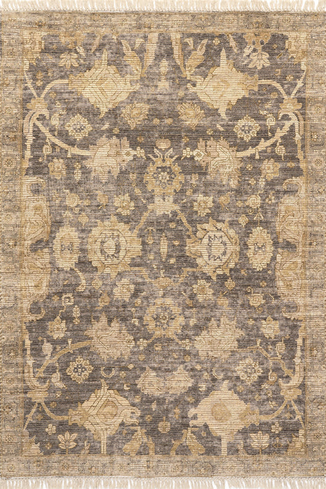 Marigold Tasseled Area Rug 160cm Dark Brown