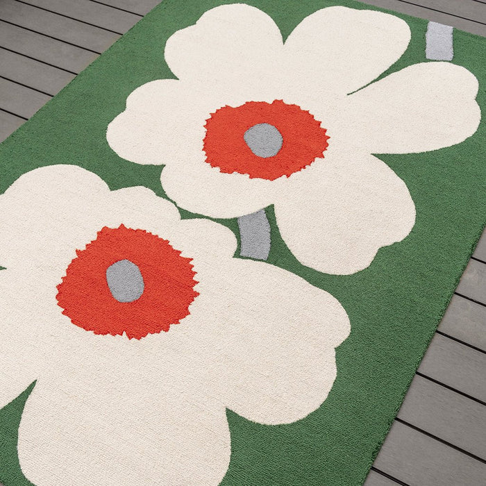 Tappeto Marimekko Mar Unikko 60th Anniversary Green Outdoor 433007