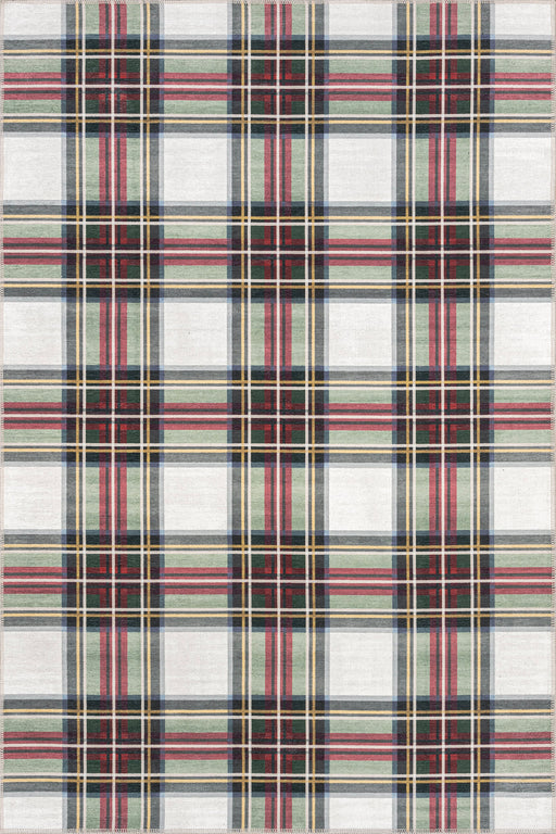 Martina Stewart Red Plaid Washable Area Rug 120x180 cm