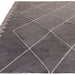 Mason Diamond Modern Tribal Super Soft Carved Hi-Low Rib Textured Black/Grey/Cream Rug