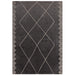 Mason Diamond Modern Tribal Super Soft Carved Hi-Low Rib Textured Black/Grey/Cream Rug