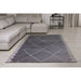 Mason Diamond Modern Tribal Super Soft Carved Hi-Low Rib Textured Black/Grey/Cream Rug