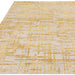 Tappeto Mason Draft moderno astratto super morbido intagliato a coste alte e basse testurizzato oro/beige