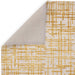 Tappeto Mason Draft moderno astratto super morbido intagliato a coste alte e basse testurizzato oro/beige