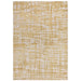 Tappeto Mason Draft moderno astratto super morbido intagliato a coste alte e basse testurizzato oro/beige