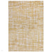 Tappeto Mason Draft moderno astratto super morbido intagliato a coste alte e basse testurizzato oro/beige