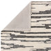 Mason Ikat Modern Abstract Super Soft Carved Hi-Low Rib Textured Charcoal/Cream Rug
