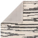 Mason Ikat Modern Abstract Super Soft Carved Hi-Low Rib Textured Charcoal/Cream Rug