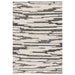 Mason Ikat Modern Abstract Super Soft Carved Hi-Low Rib Textured Charcoal/Cream Rug