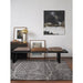 Mason Linear Modern Abstract Super Soft Carved Hi-Low Rib Textured Black/Cream Rug