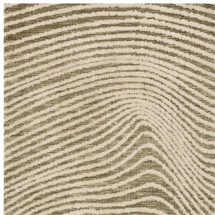 Tappeto Mason Magnitude moderno astratto super morbido intagliato a coste alte e basse testurizzato color salvia/crema/beige