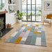 Matrix E7918 Modern Hand Carved Rectangluar Multicolour Rug