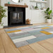 Matrix E7918 Modern Hand Carved Rectangluar Multicolour Rug