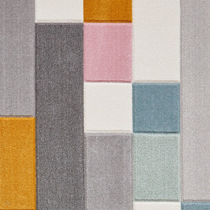 Matrix E7918 Modern Hand Carved Rectangluar Multicolour Rug