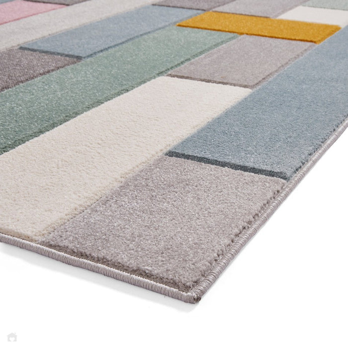 Matrix E7918 Modern Hand Carved Rectangluar Multicolour Rug