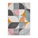 Matrix FE663 Modern Hand Carved Geometric Multicolour/Grey Rug