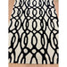 Matrix MAX35 Wire Modern Geometric Hand-Woven High-Density Soft Textured Wool&Viscose Mix White/Black Rug