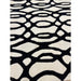 Matrix MAX35 Wire Modern Geometric Hand-Woven High-Density Soft Textured Wool&Viscose Mix White/Black Rug