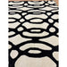 Matrix MAX35 Wire Modern Geometric Hand-Woven High-Density Soft Textured Wool&Viscose Mix White/Black Rug