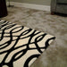 Matrix MAX35 Wire Modern Geometric Hand-Woven High-Density Soft Textured Wool&Viscose Mix White/Black Rug