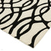 Matrix MAX35 Wire Modern Geometric Hand-Woven High-Density Soft Textured Wool&Viscose Mix White/Black Rug