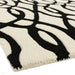 Matrix MAX35 Wire Modern Geometric Hand-Woven High-Density Soft Textured Wool&Viscose Mix White/Black Rug