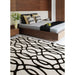 Matrix MAX35 Wire Modern Geometric Hand-Woven High-Density Soft Textured Wool&Viscose Mix White/Black Rug