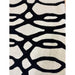 Matrix MAX35 Wire Modern Geometric Hand-Woven High-Density Soft Textured Wool&Viscose Mix White/Black Rug