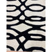 Matrix MAX35 Wire Modern Geometric Hand-Woven High-Density Soft Textured Wool&Viscose Mix White/Black Rug