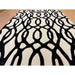 Matrix MAX35 Wire Modern Geometric Hand-Woven High-Density Soft Textured Wool&Viscose Mix White/Black Rug